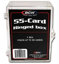 BCW 55-Card Hinged Box - Holds Up To 55 Cards