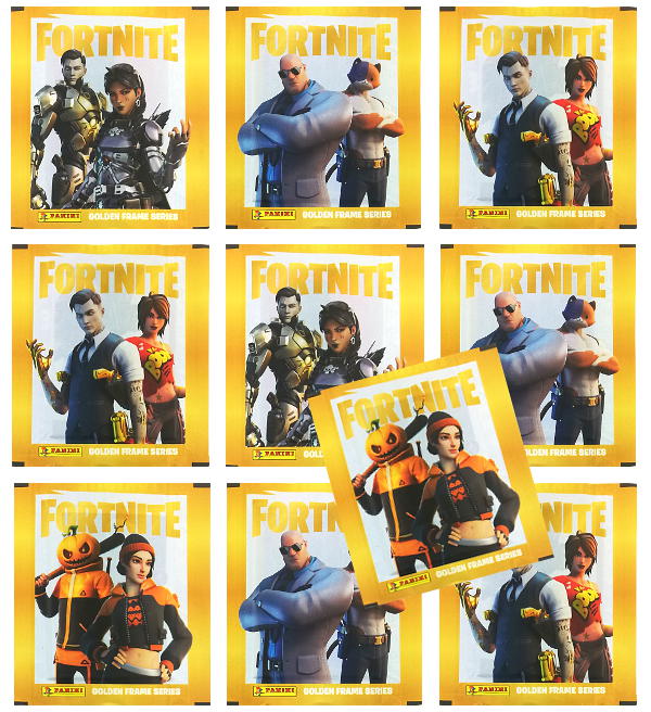 Panini Fortnite Golden Frame Series Stickers - 10 Packets