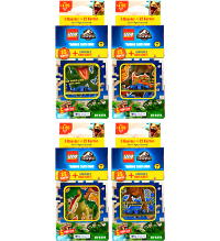 Lego Jurassic World Serie 2 Trading Cards - All 4 Blisters