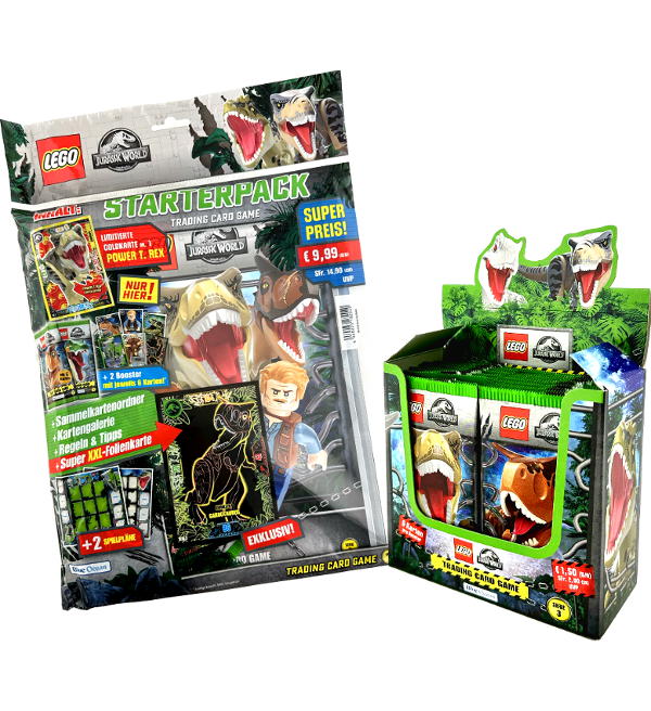 Lego Jurassic World Serie 3 Trading Cards Starterpack + Box with 36
