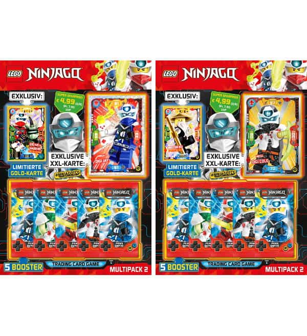 LE23 Neu LEGO Ninjago Serie 5 Trading Card Game 2 x Multipack 2 mit LE22 