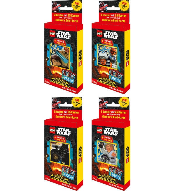 LEGO Star Wars Serie 3 Trading Cards alle 4 Blister Vorverkauf 3 Multipacks
