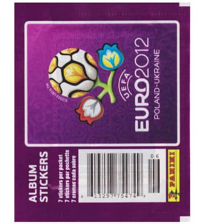 Panini EURO 2012 Packet aus Canada with 7 Stickers Front View