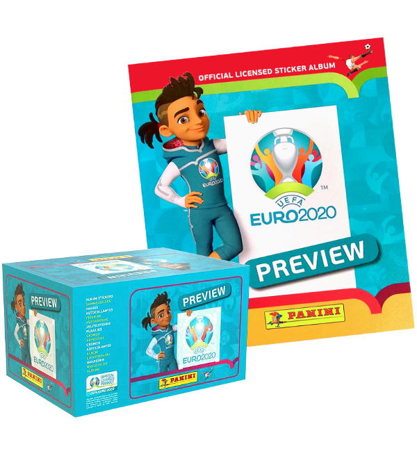 2 x Leeralbum deutsche & BE/NE/LUX 2 x Display Panini EURO 2020 Preview 