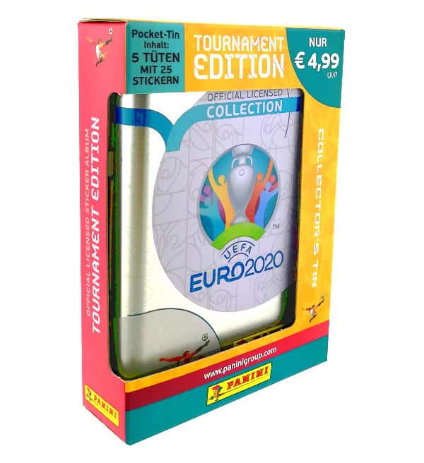 Panini UEFA EURO 2020 Adrenalyn XL Mini Tin Display 5 Mini Tins 