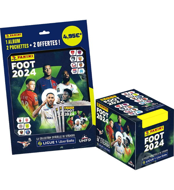 Panini Foot 2024 Ligue 1 Sticker - Starter Pack + 1 Display (=50 Tüten