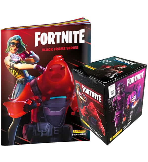Panini Fortnite 2 Black Frame Stickers - Album + Box With 50 Packets