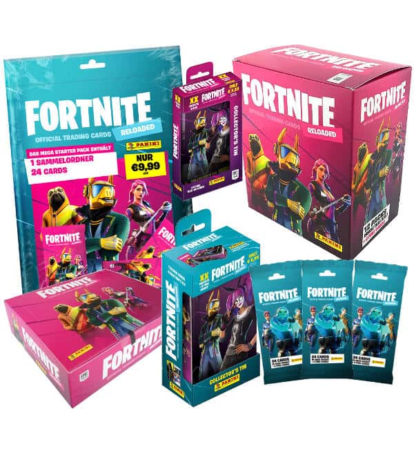 Panini Fortnite Reloaded Serie 2 Trading Card Starterpack Sammelmappe 3 Booster 