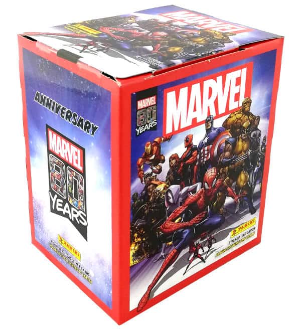 Sammelalbum  Avengers Panini 80 Jahre Marvel Sticker & Cards  2 x Display 