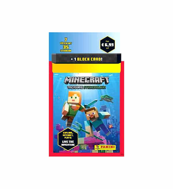 Panini Minecraft Treasure Stickers - Blister with 36 Stickers