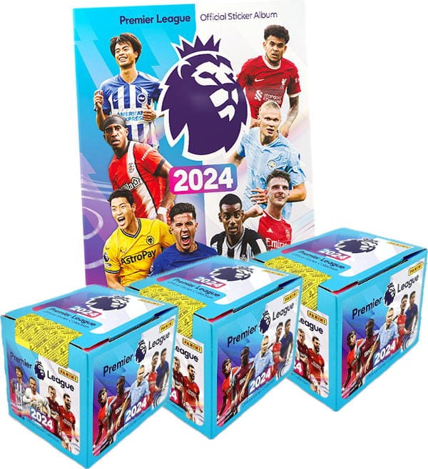 Panini Premier League 2024 Stickers Album + 3 Boxes (=150 Packets