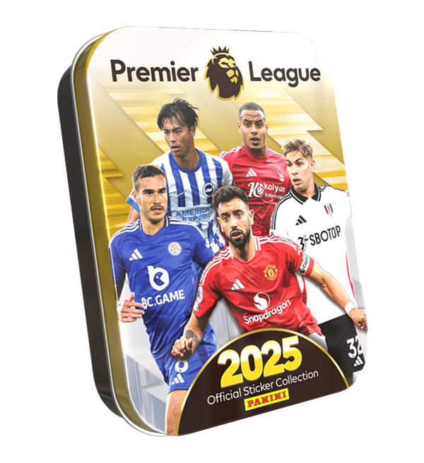 Panini Premier League 2025 Stickers Collectors Tin With 10 Packets