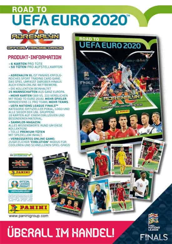 Panini Road to UEFA Euro 2020 Adrenalyn XL - Infoposter