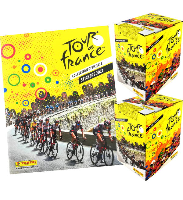 Panini Tour de France 2022 Stickers Album + 2 Boxes (=72 Packets