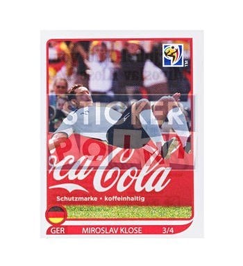 Panini WM 2010 Klose Salto Sticker komplett 1-4 Coca Cola World Cup 10 