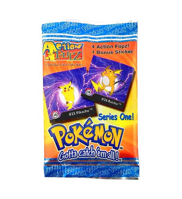 Pokemon Action Flipz Series One - Packet with 4 Cards + 1 Sticker