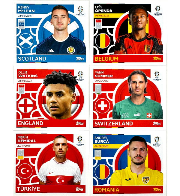 Topps Euro 2024 Sticker Collection Box - 100 Packs With 600 Stickers For Football Album