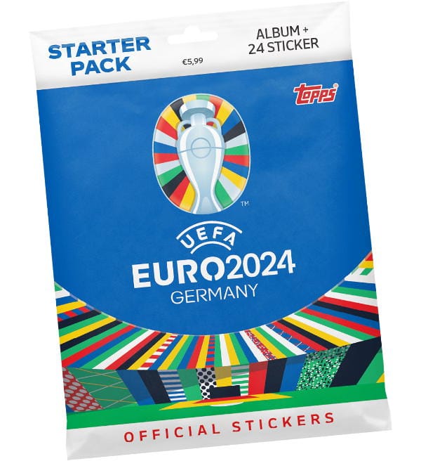 Topps EURO 2024 Stickers Starter Pack (Album + 24 Stickers), Stickerpoint