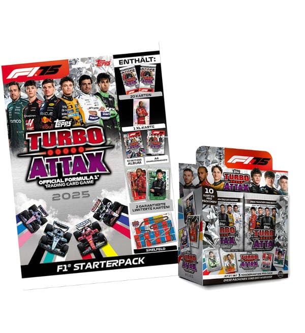 Topps Turbo Attax Formula 1 2025 – Blister + 40 Buste Collect-it – Carte Collezionabili F1