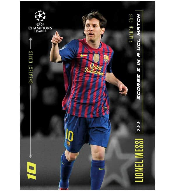 Topps Lionel Messi Moments & Goals  - 5 Goals in a UCL Match