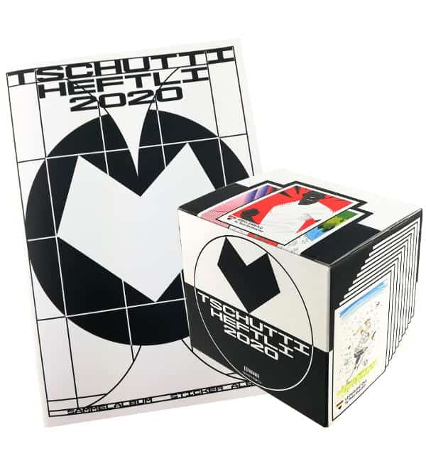 Tschutti Heftli EURO 2020 Stickers - Album + Box with 50 Packets