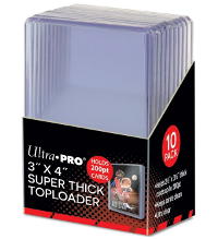 Ultra Pro 3" x 4" SUPER THICK 200PT Toploader - 10 Pcs