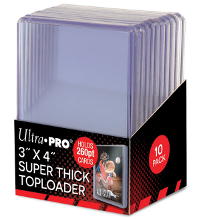 Ultra Pro 3" x 4" SUPER THICK 260PT Toploader - 10 Pcs